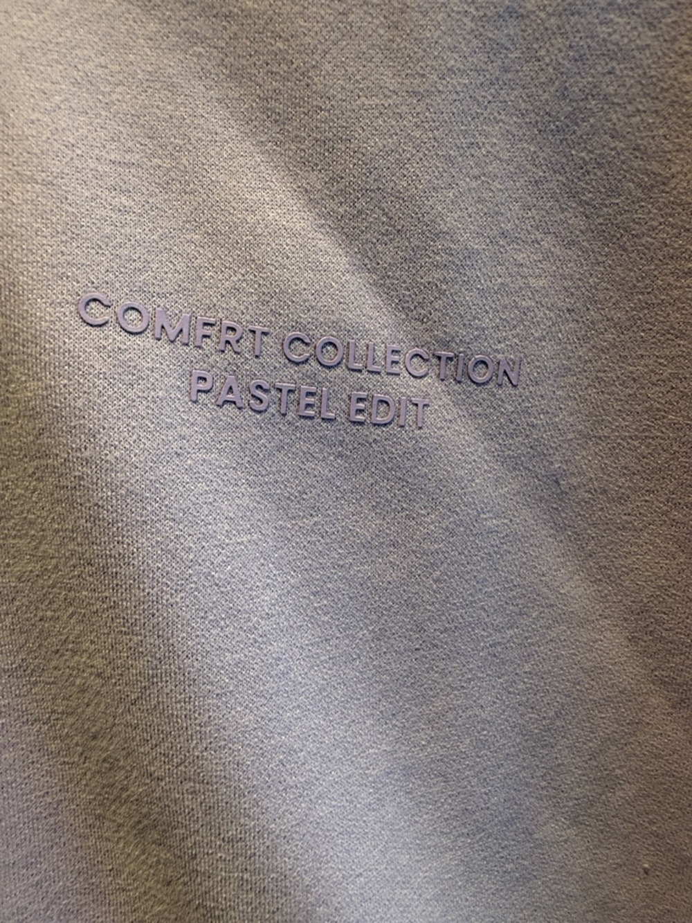Comfrt Lavender Hooded Sweatshirt with Subtle Chest Embroidery - Picture 2 of 5